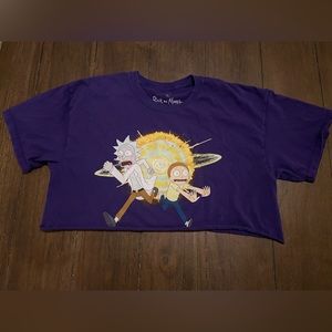 🔴 Hot Topic Adult Swim Rick and Morty Crop Top